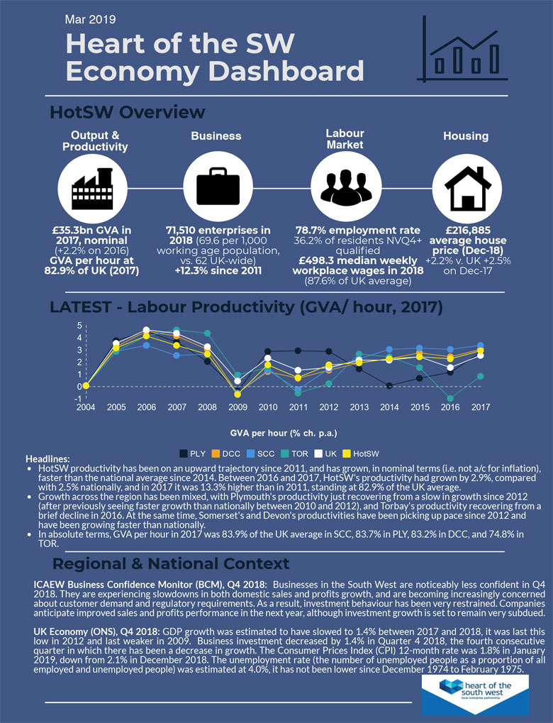 Economy dashboard infographic