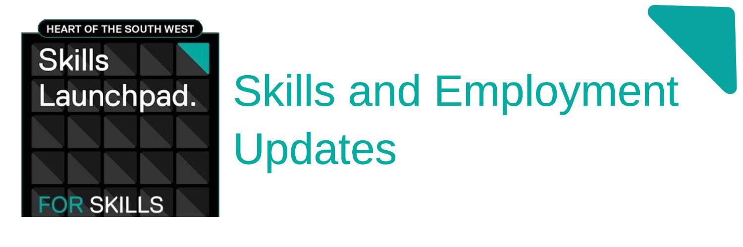 Banner with Skills Launchpad logo and the text Skills and Employment Updates