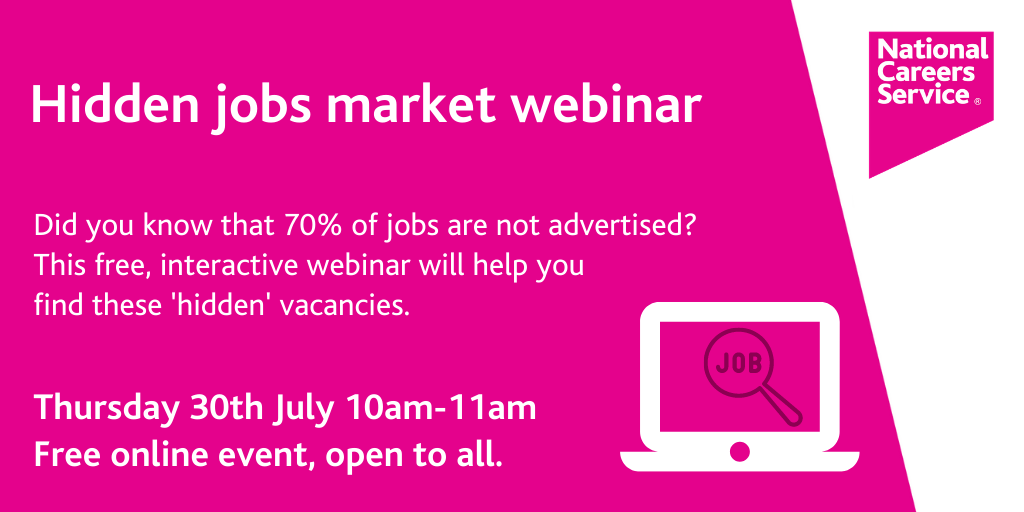 National Careers Service image with details of a webinar